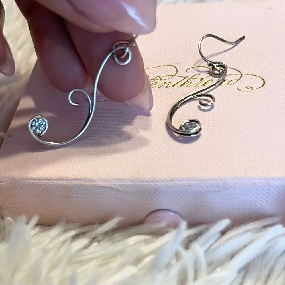 Sterling silver earrings with cubic zirconia